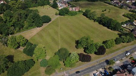 drone view of Old Yardley Park